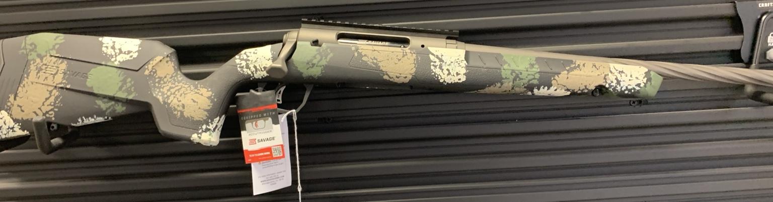 Savage camo hunting rifle
